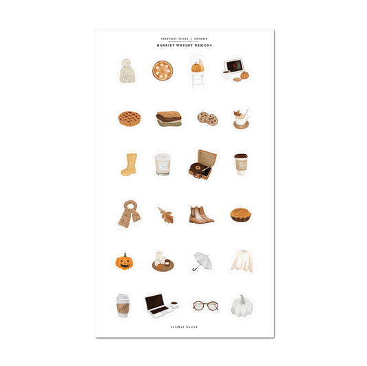 Autumn Seasonal Icons | Sticker Basics