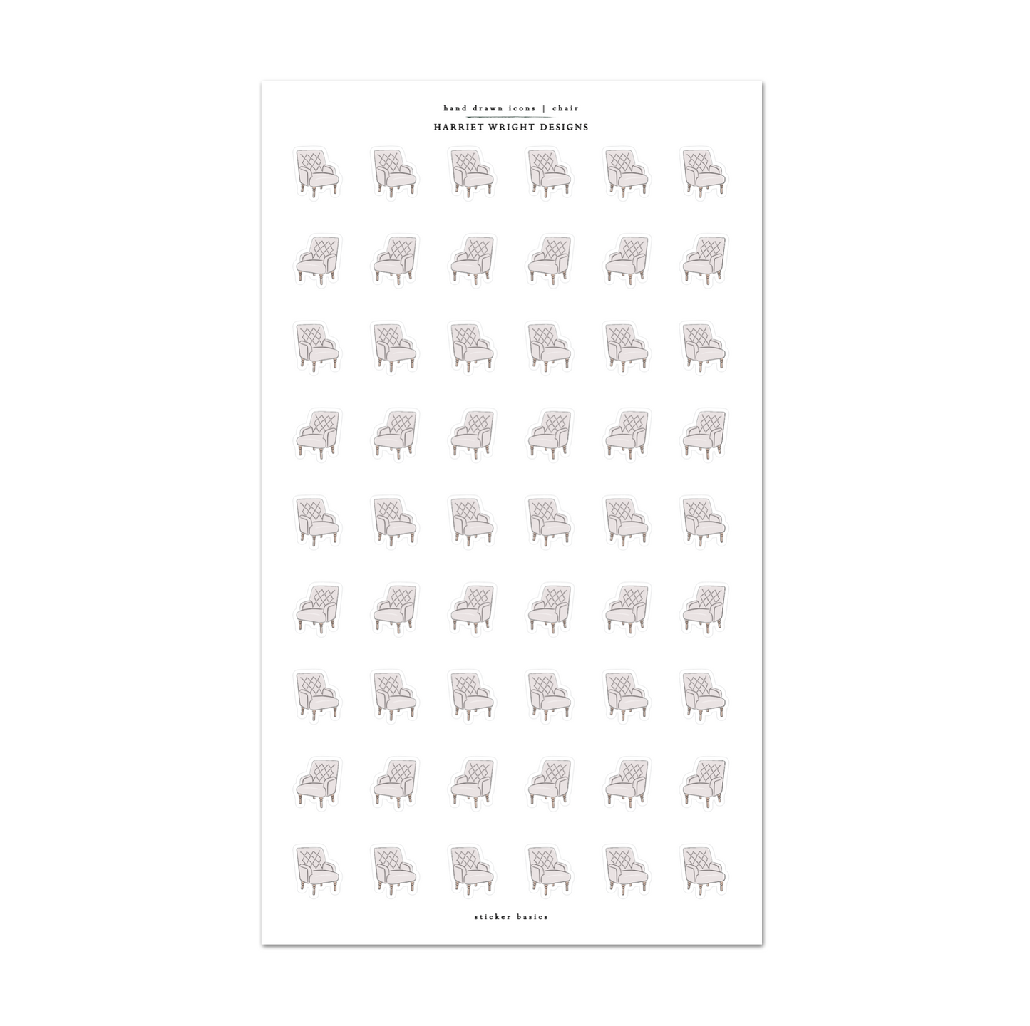 Hand Drawn Icons - Chair | Sticker Basics