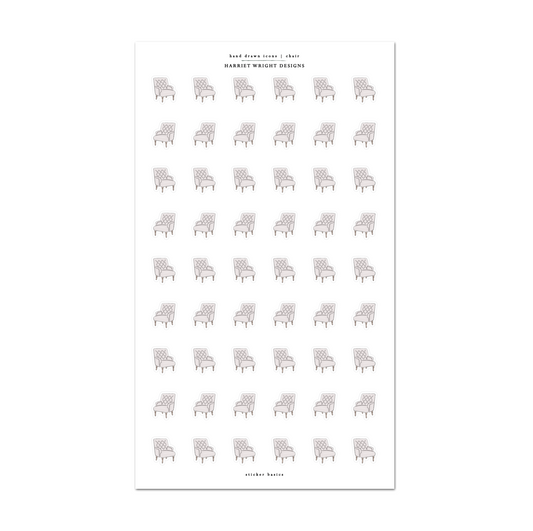 Hand Drawn Icons - Chair | Sticker Basics