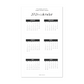 2026 Calendar (Jan-June) - Black | Sticker Basics