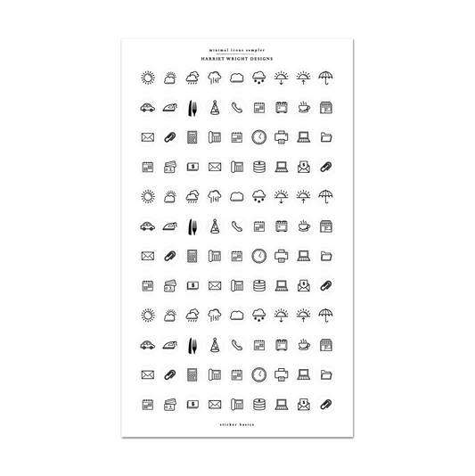 Minimal Icon Sampler | Sticker Basics