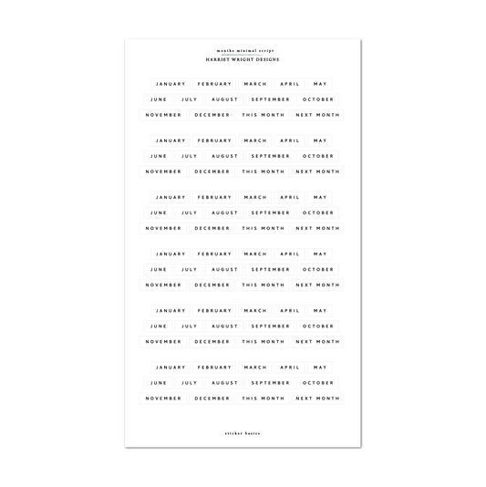 Work Minimal Sampler | Sticker Basics