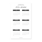 2026 Calendar (Jul-Dec) - Black | Sticker Basics