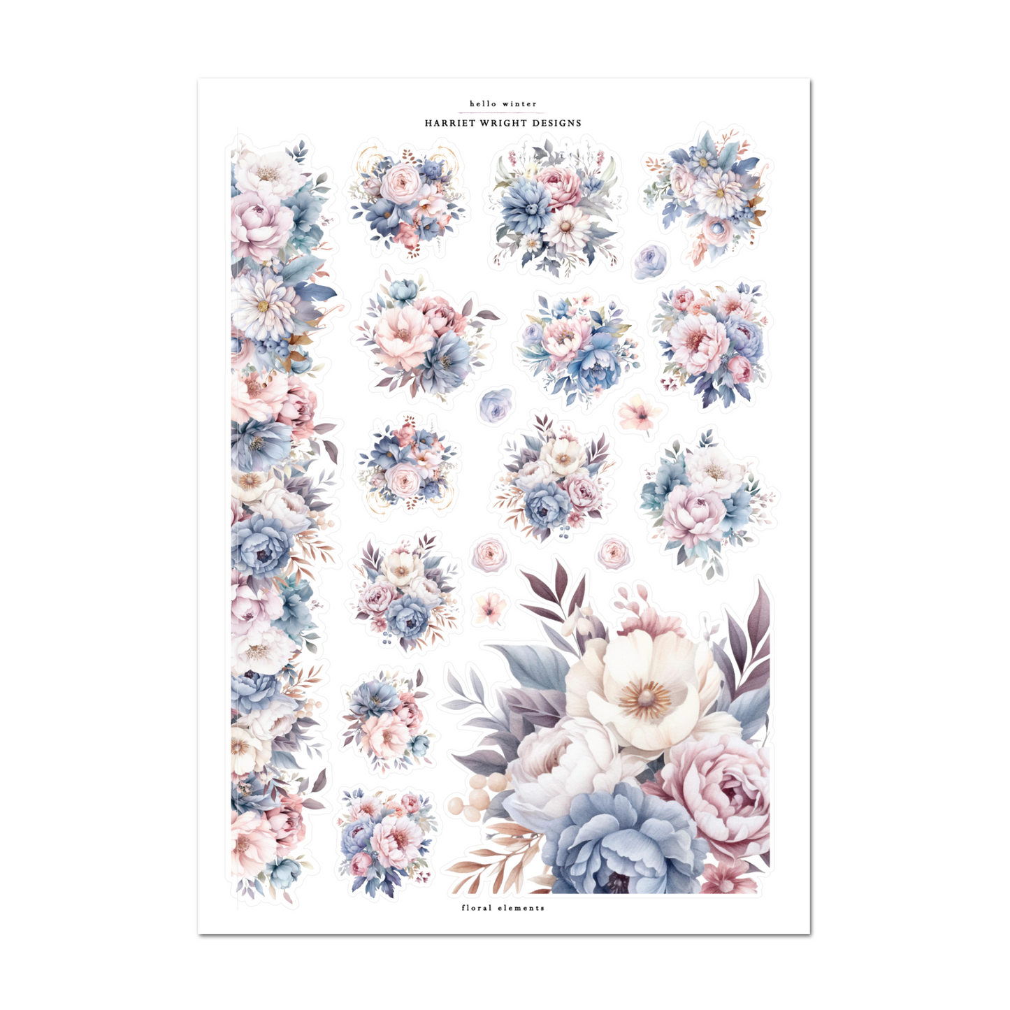 Hello Winter | Floral Elements