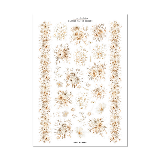 Autumn Bookshop | Floral Elements