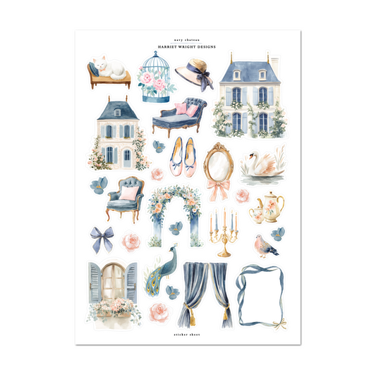 Navy Chateau | Sticker Sheet