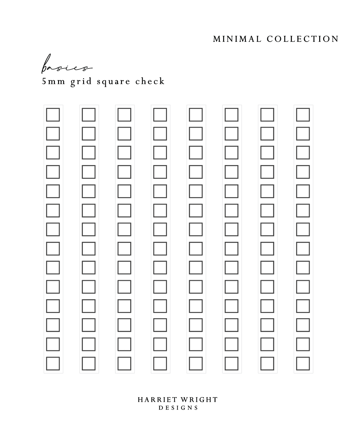 Custom Order - 5mm grid square check x 30 sheets (premium matte)