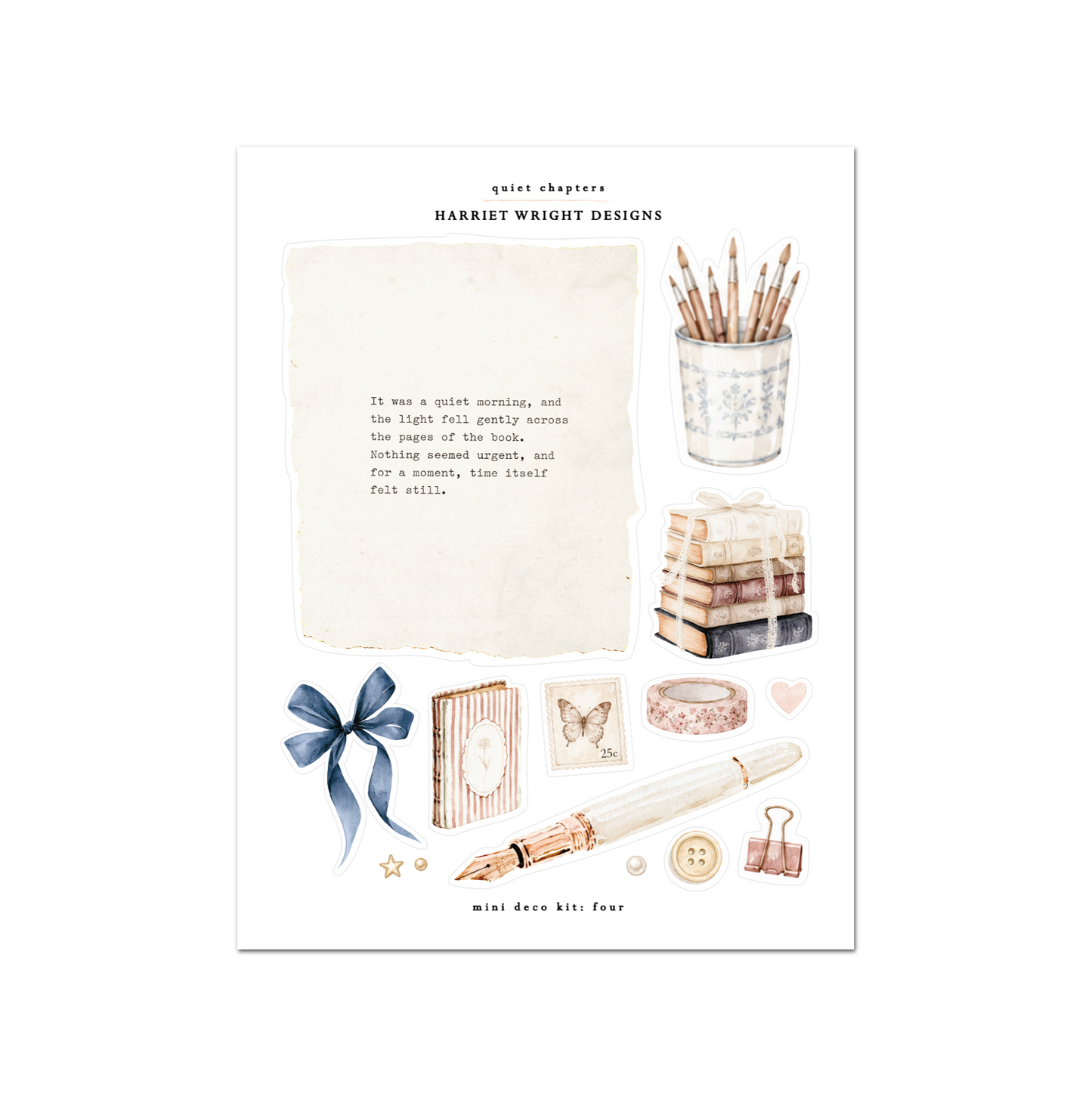 Quiet Chapters | Mini Decorative Kit