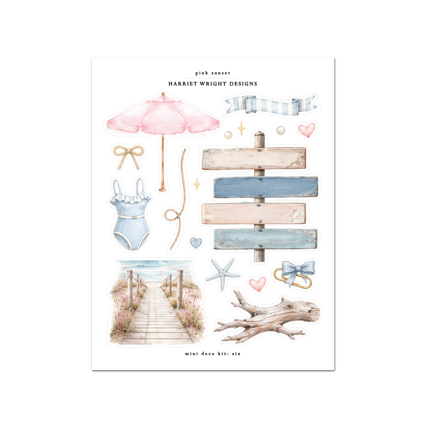 Pink Sunset | Mini Decorative Kit