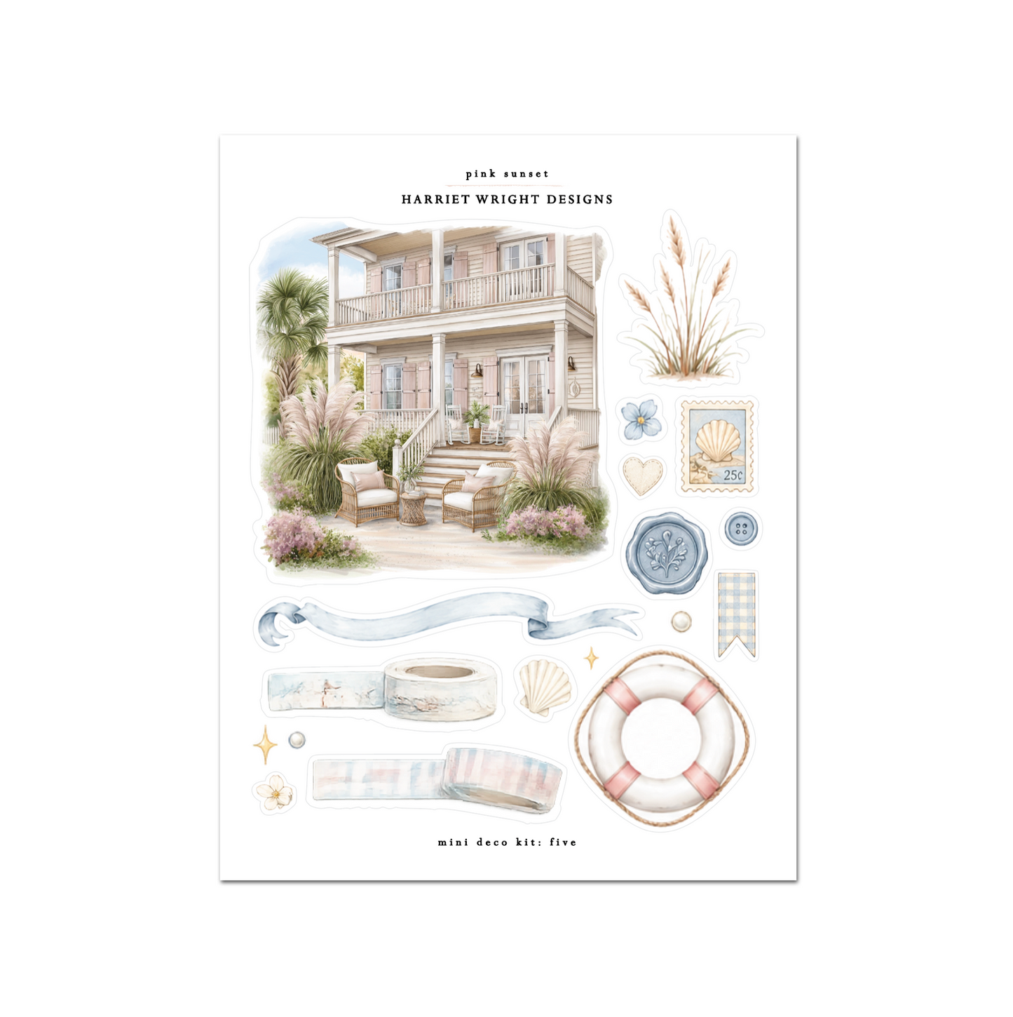 Pink Sunset | Mini Decorative Kit