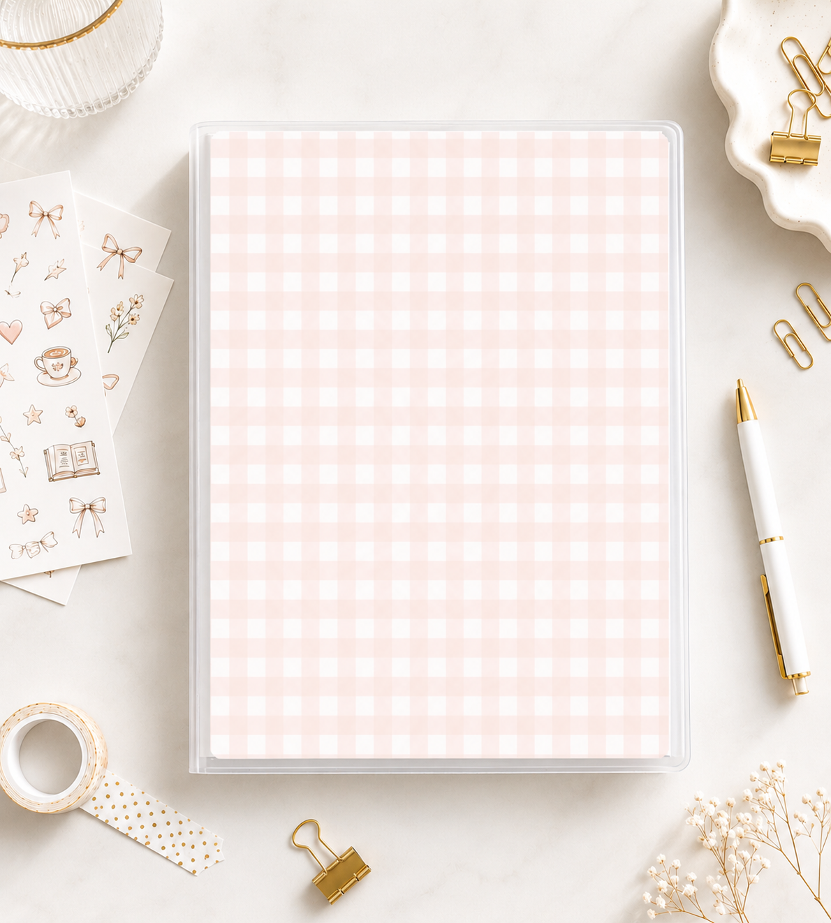 Pink Gingham || Sticker Album