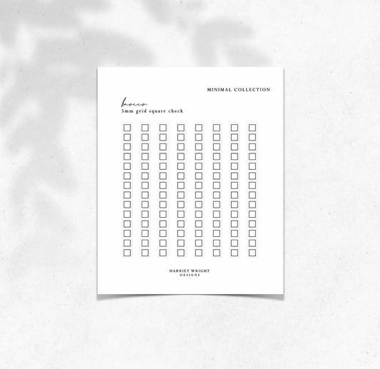 5mm Grid Square Check || Minimal Collection