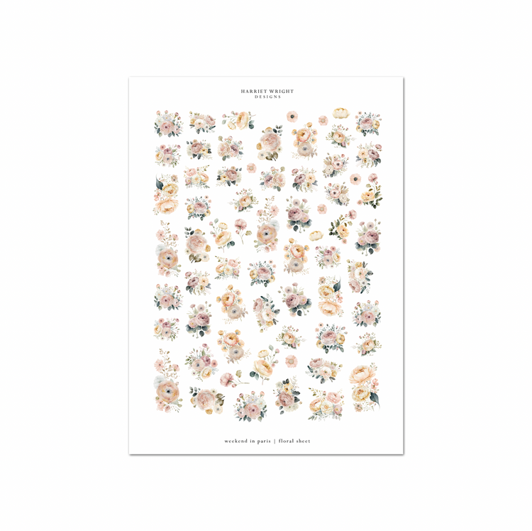 Weekend in Paris | Floral Sheet