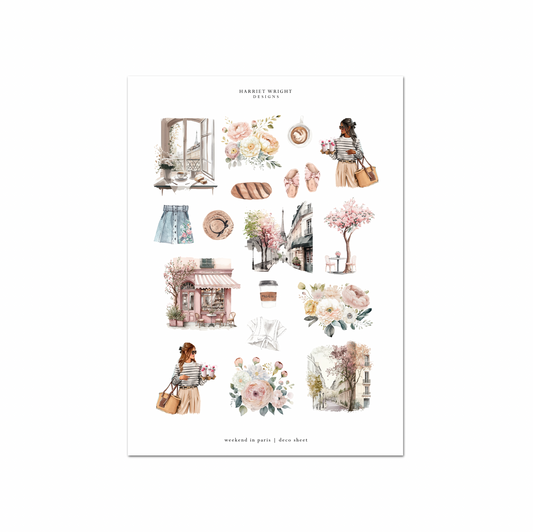 Weekend in Paris | Deco Sheet